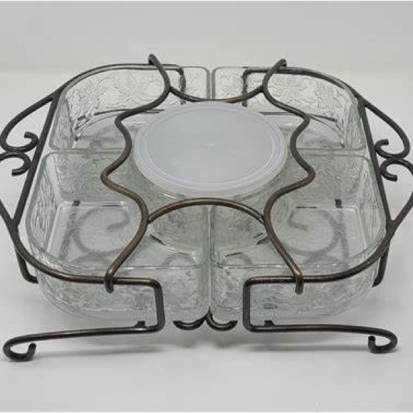 Princess House Fantasia 6 piece Chip & Dip Set - Picture 7 of 8